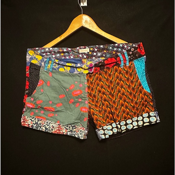 Boom Shankar Patchwork Shorts Size 16 - Picture 1 of 8
